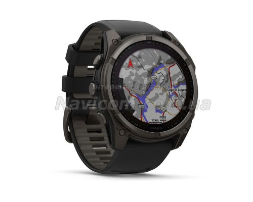 Смарт-часы Garmin fenix 8 (51 мм) Sapphire Solar карбоново-серый DLC титан черные