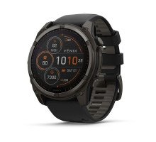Смарт-годинник Garmin fenix 8 (51 мм) Sapphire Solar карбоново-сірий DLC титан чорний