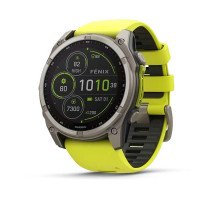 Смарт-годинник Garmin fenix 8 (51 мм) Sapphire Solar титан яскраво-жовтий/графітовий
