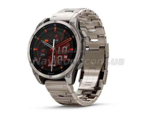 Смарт-часы Garmin fenix 8 AMOLED (47 мм) Sapphire титан з титановым ремешком