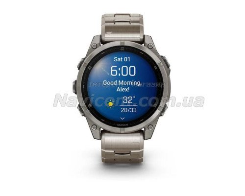 Смарт-часы Garmin fenix 8 AMOLED (47 мм) Sapphire титан з титановым ремешком