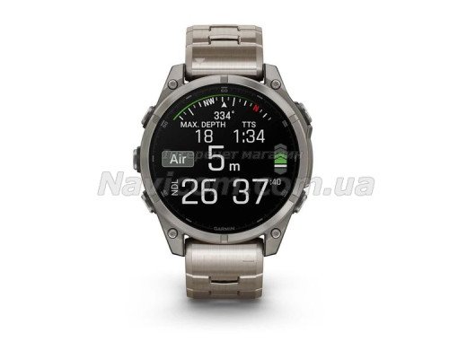 Смарт-часы Garmin fenix 8 AMOLED (47 мм) Sapphire титан з титановым ремешком