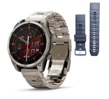 Смарт-годинник Garmin fenix 8 AMOLED (47 мм) Sapphire титан з титановим ремінцем