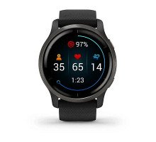 Смарт-годинник Garmin Venu 2 чорний із чорним безелем