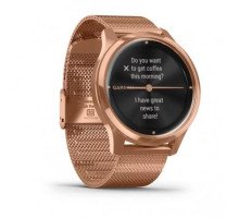 Смарт-годинник Garmin vivomove Luxe із рожево-золотистими корпусом та ремінцем
