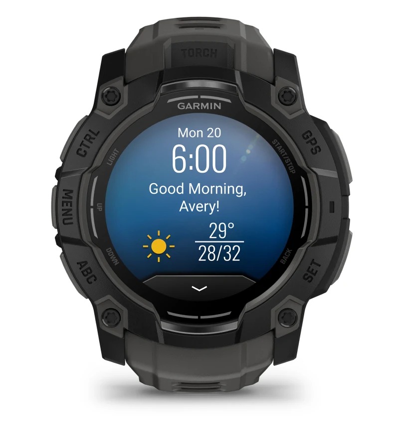 Смарт-годинник Garmin Instinct 3 (50 мм) AMOLED чорний/вугільний