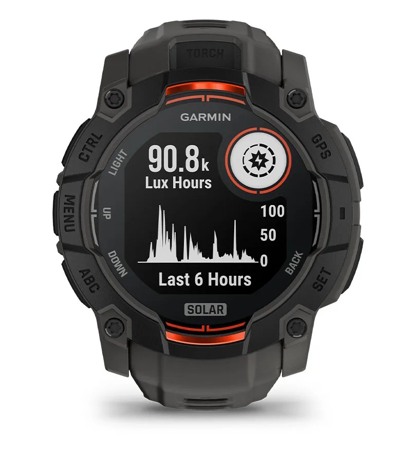 Смарт-годинник Garmin Instinct 3 (50 мм) Solar чорний/вугільний